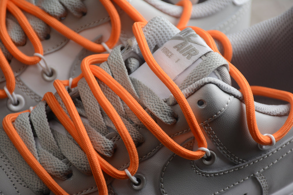 Nike Air Force One Light Grey / Orange