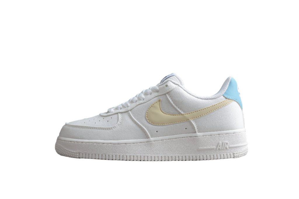 Nike Air Force One White / Light Yellow / Blue