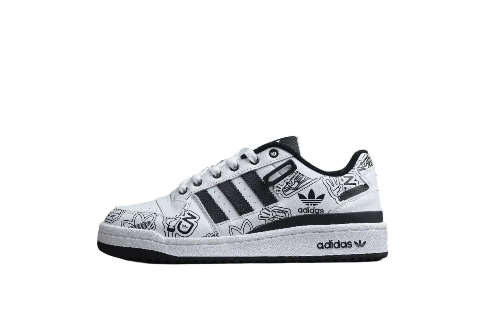 Adidas Forum Bold Graphics / White Black
