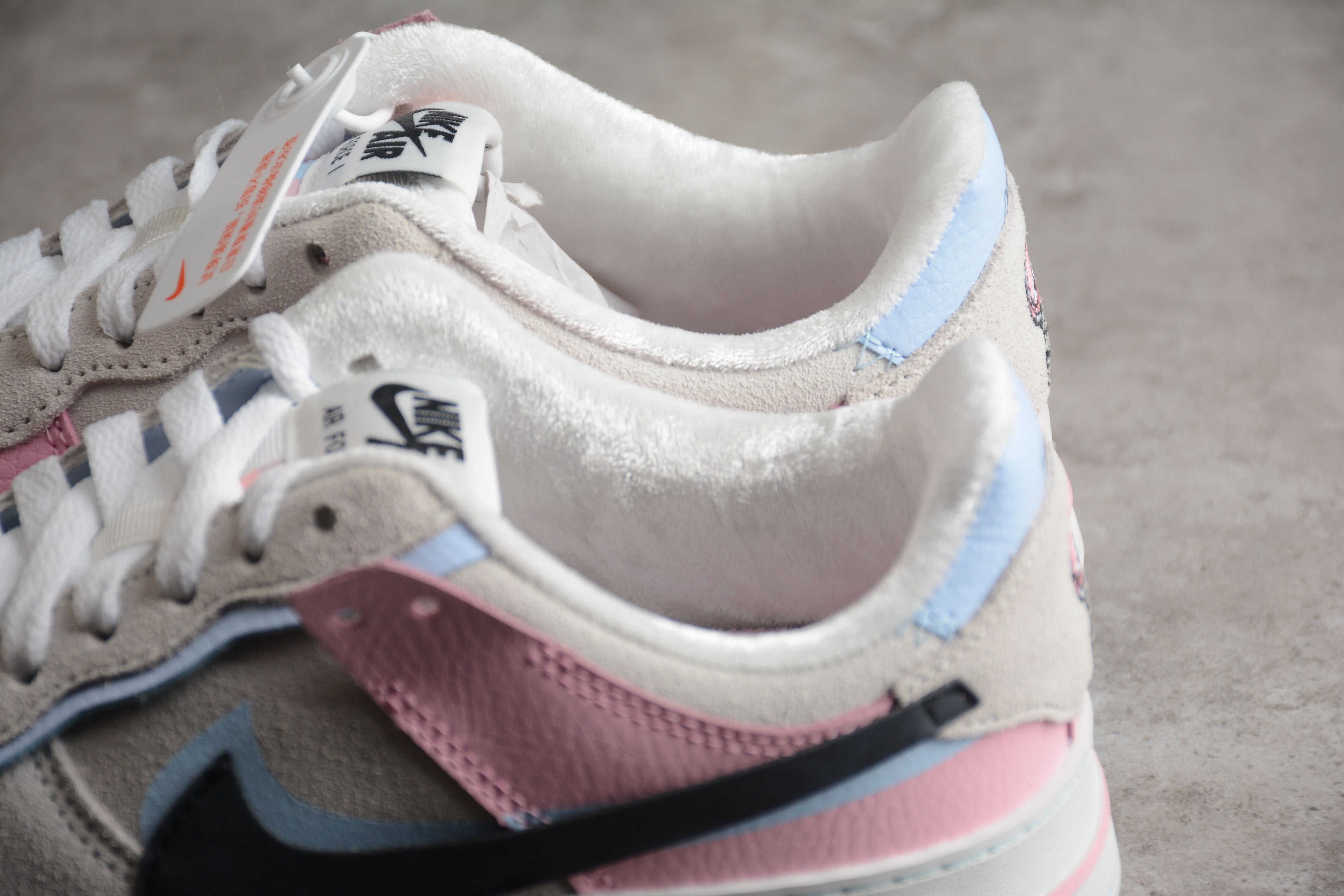 Nike Air Force One Light Blue / Pink / Black