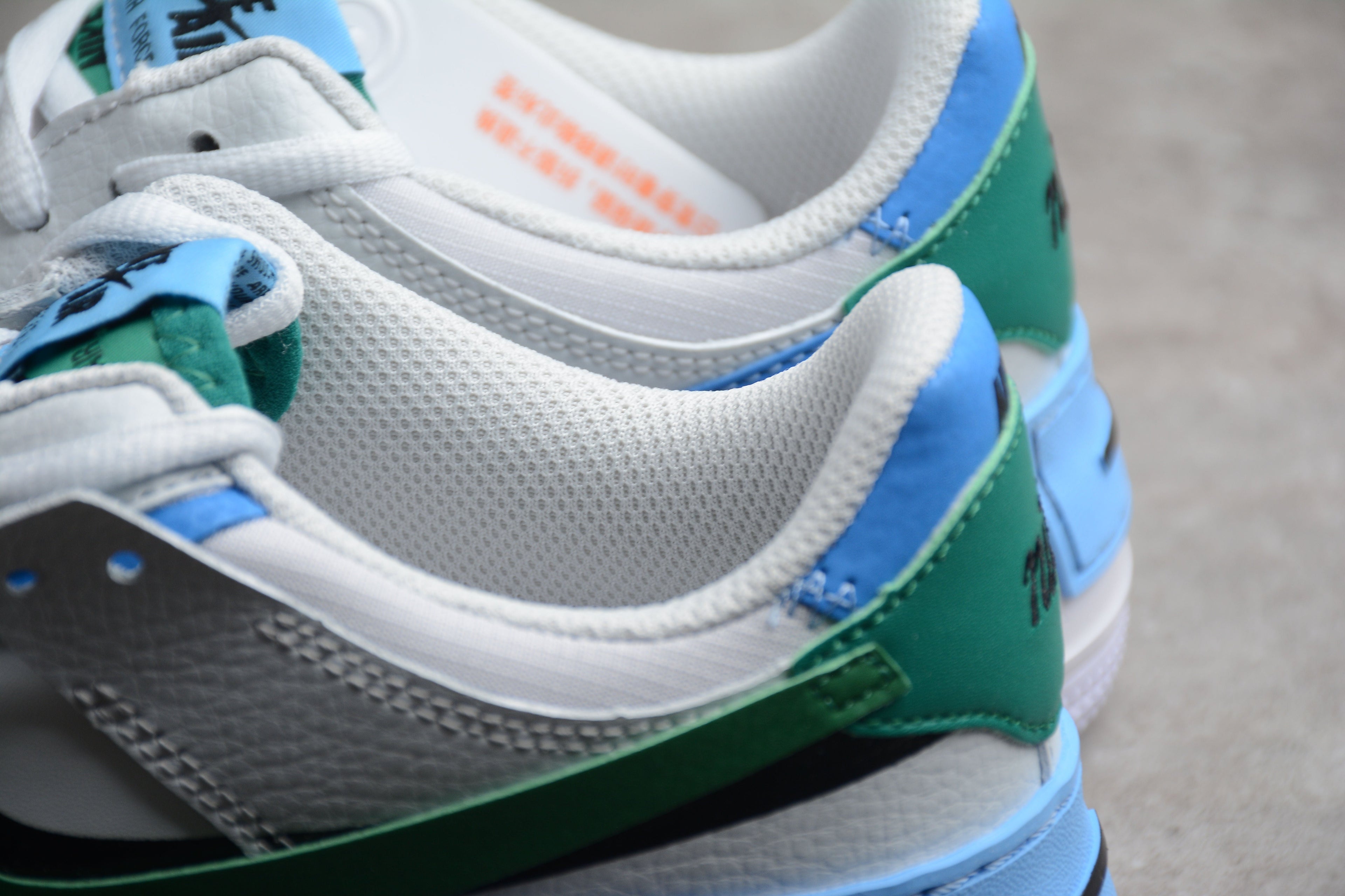 Nike Air Force One Shadow White / Blue / Green