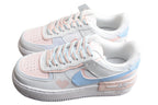 Nike Air Force One Shadow Light Blue and Pink