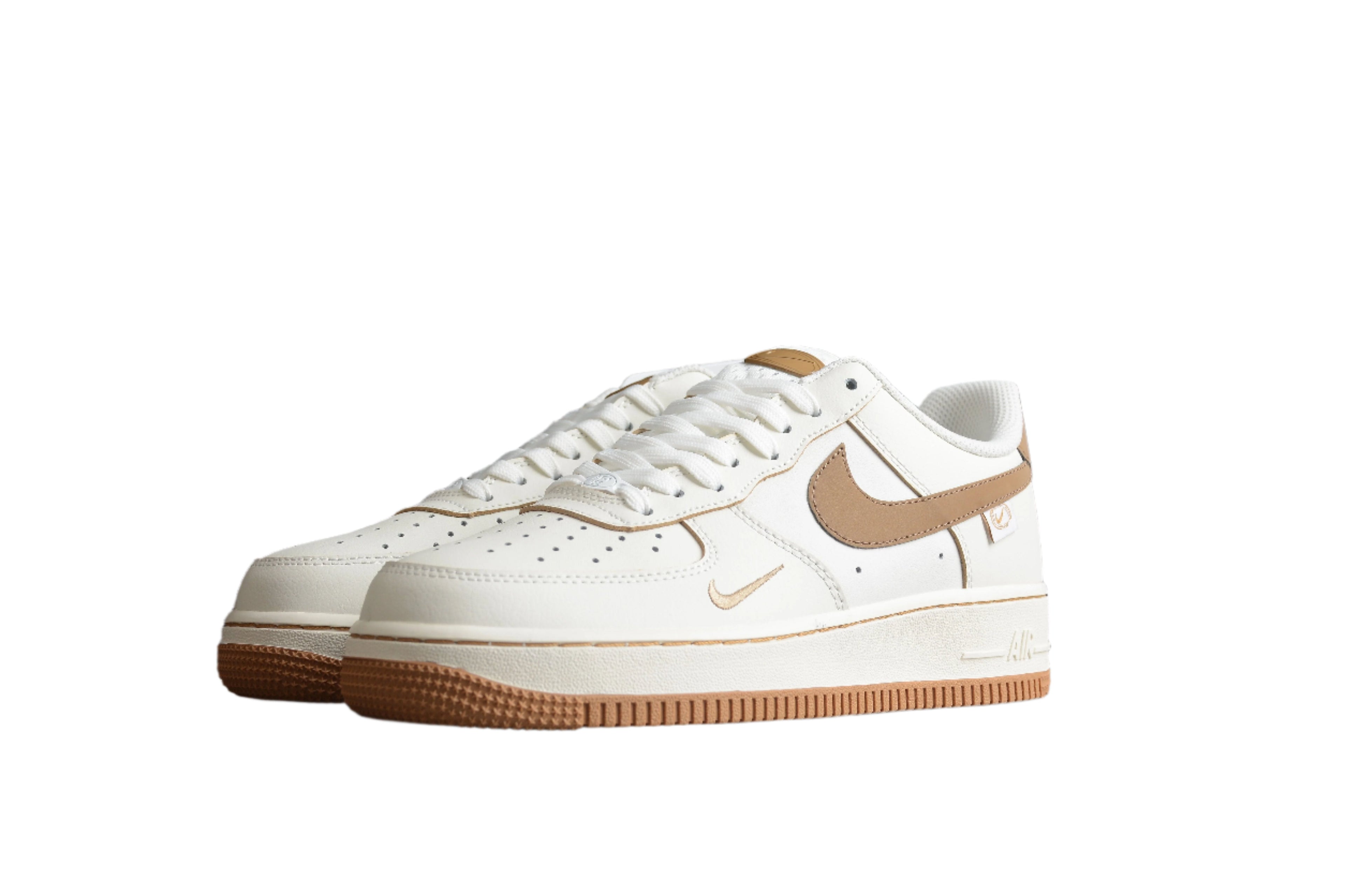 Nike Air Force One Mocha Brown / White