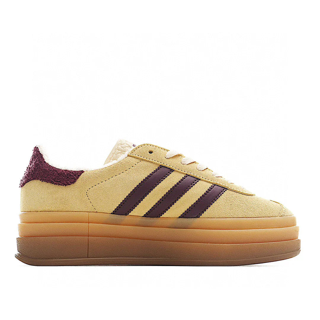 Adidas Gazelle Bold Yellow / Burgundy