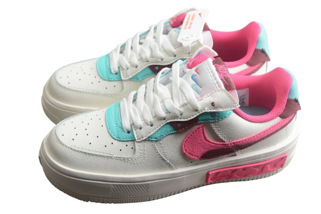 Nike Air Force One Bright Pink and Blue