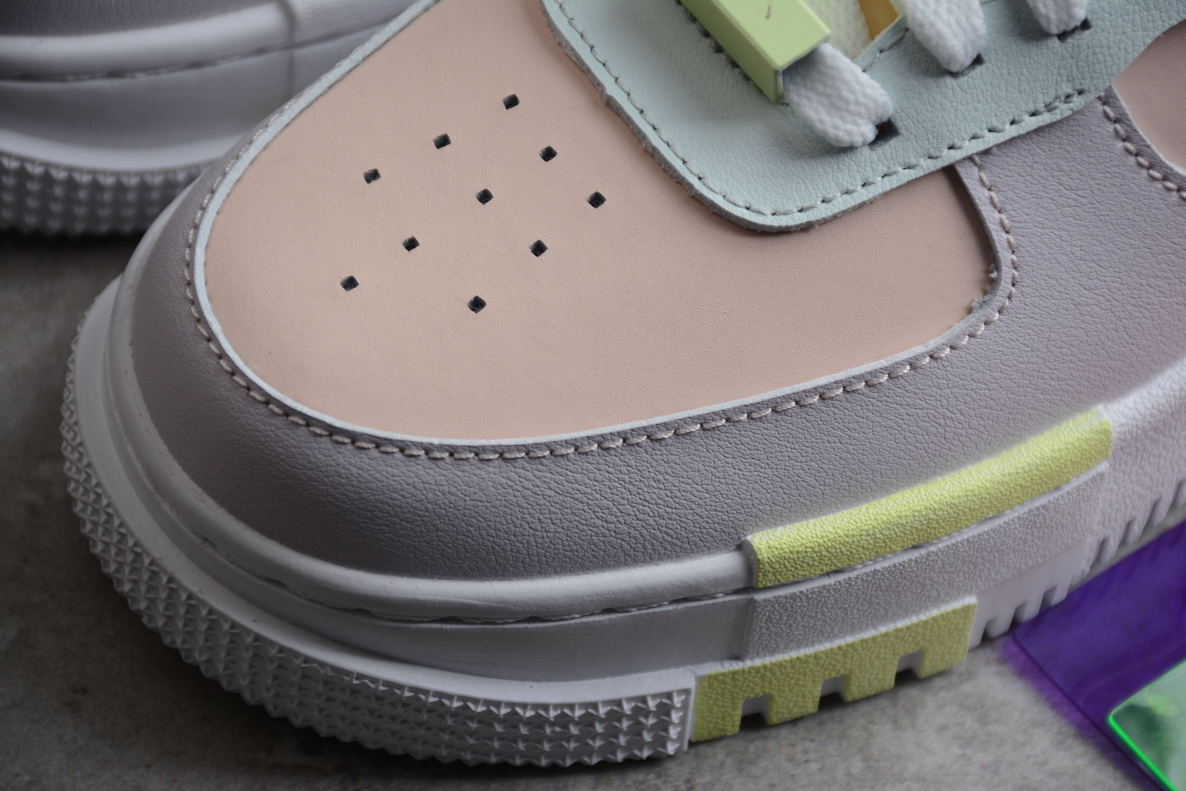 Nike Air Force One Grey / Tan / Sage / Yellow