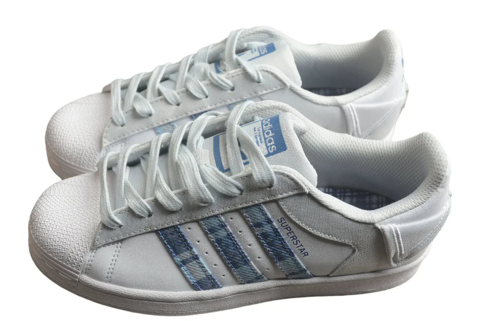 Adidas Superstar White / Light-Blue Jeans
