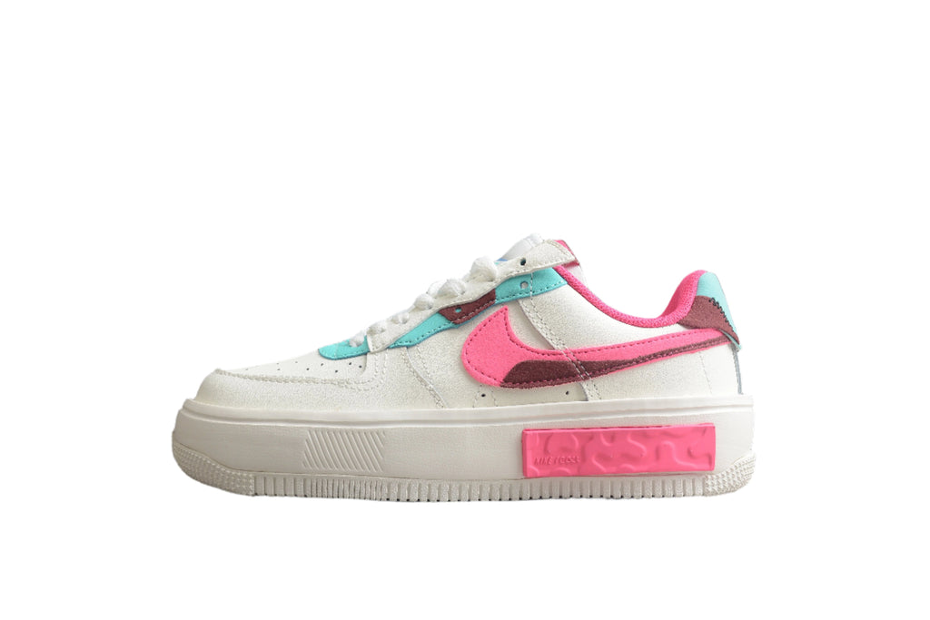 Nike Air Force One Bright Pink and Blue
