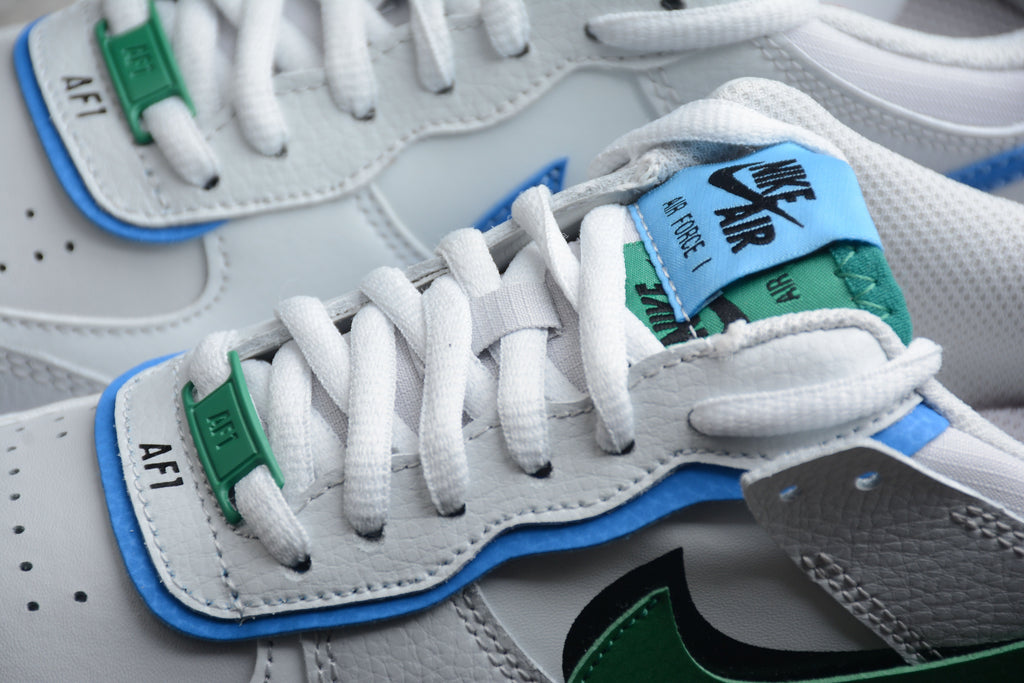 Nike Air Force One Shadow White / Blue / Green