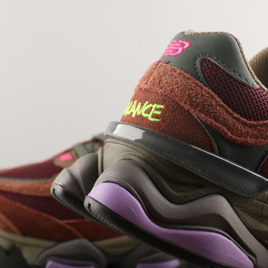 New Balance 9060  Rich Oak/NB Burgundy/Hi-Pink