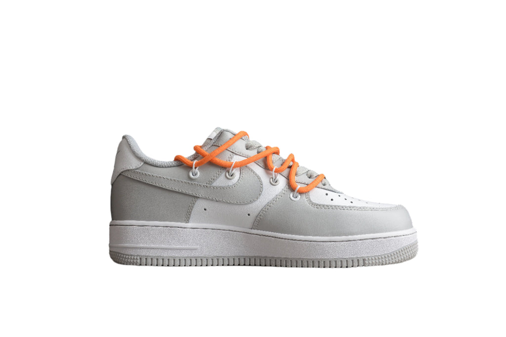 Nike Air Force One Light Grey / Orange