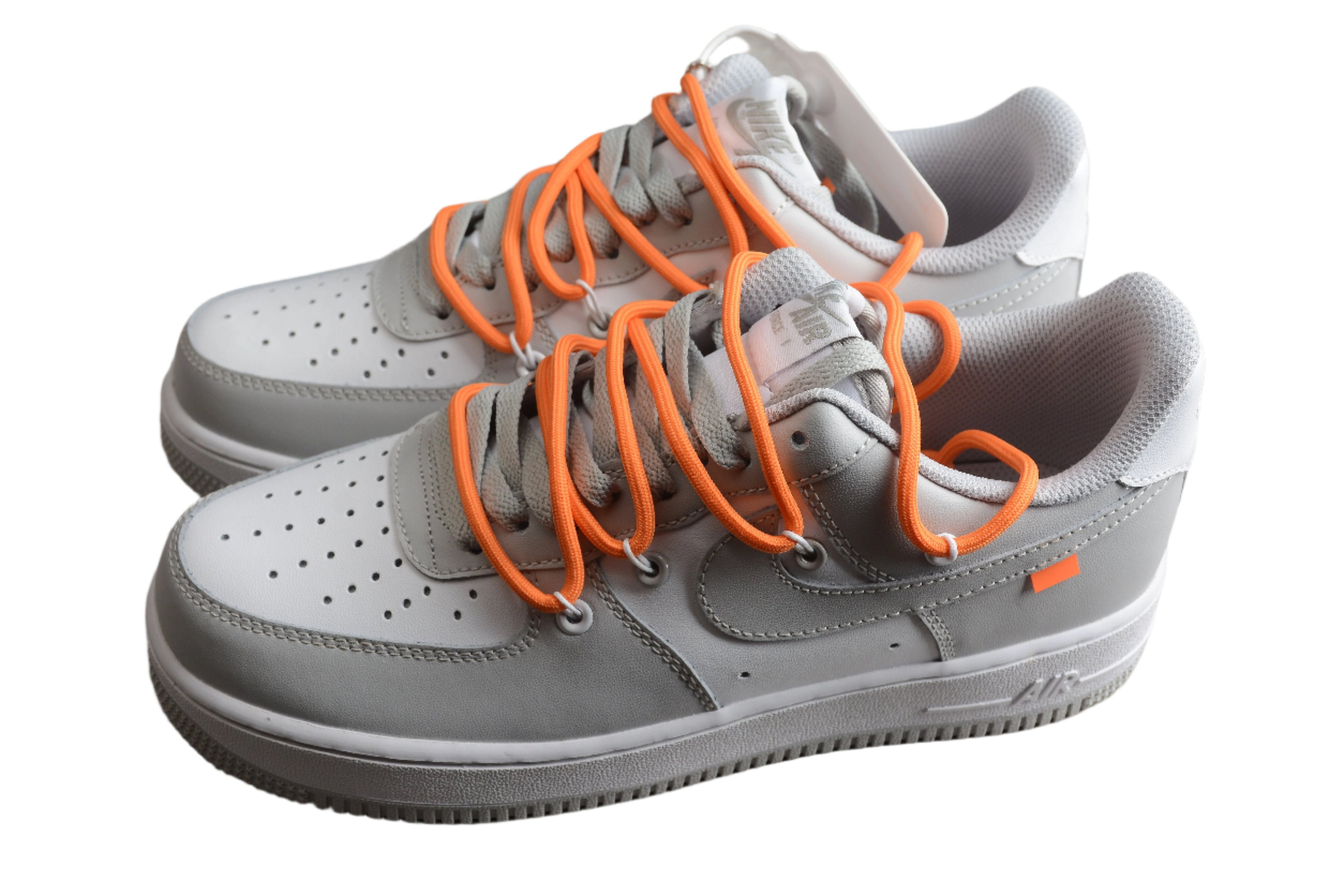 Nike Air Force One Light Grey / Orange