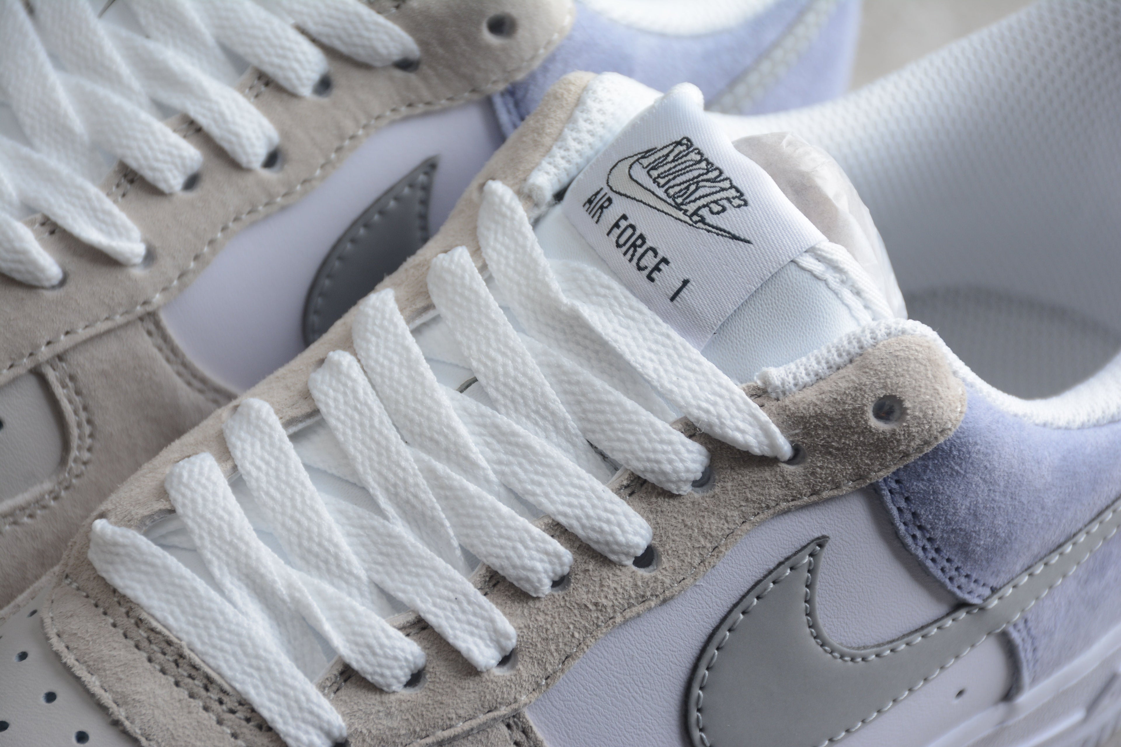 Nike Air Force One Beige / Lilac / Grey