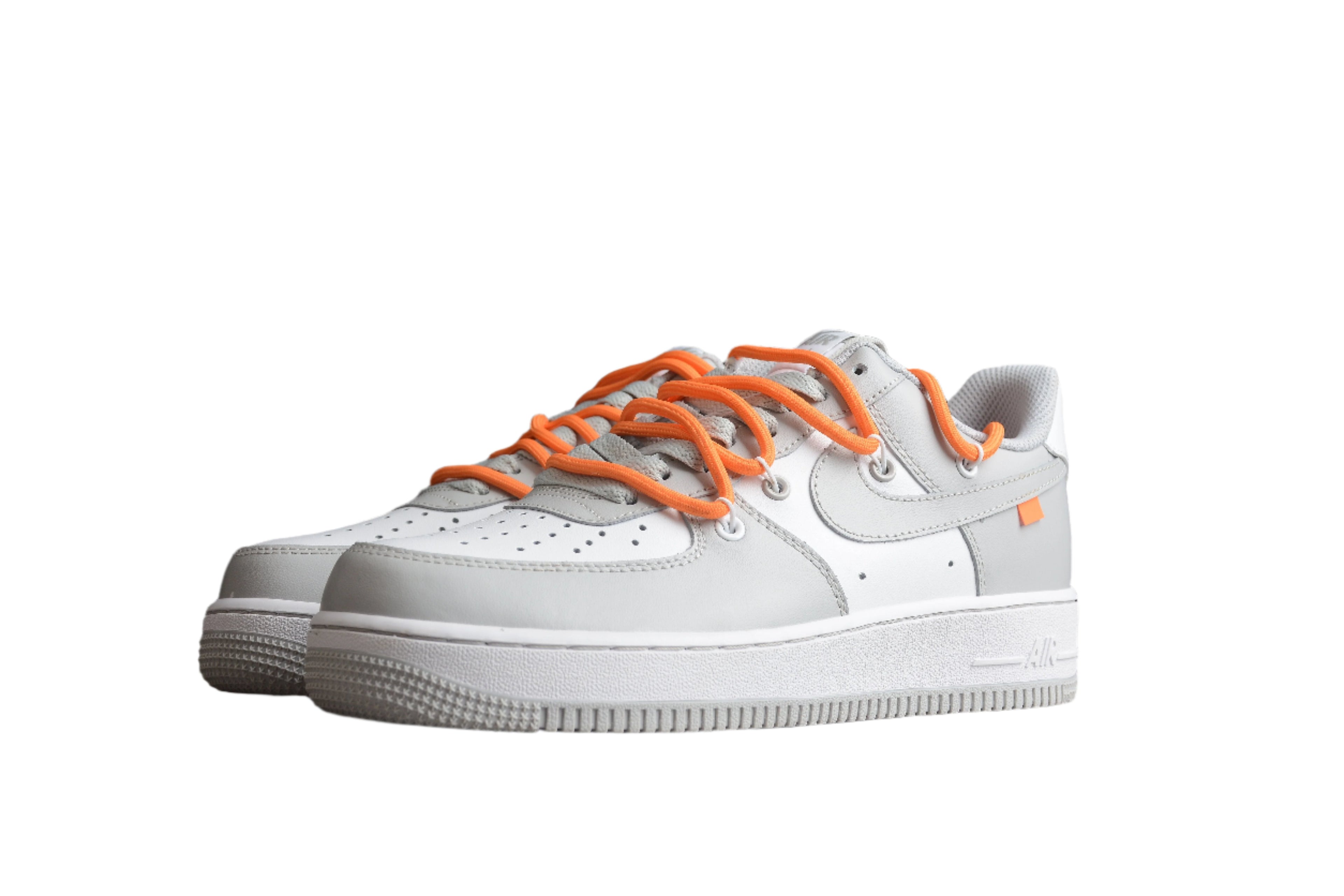 Nike Air Force One Light Grey / Orange