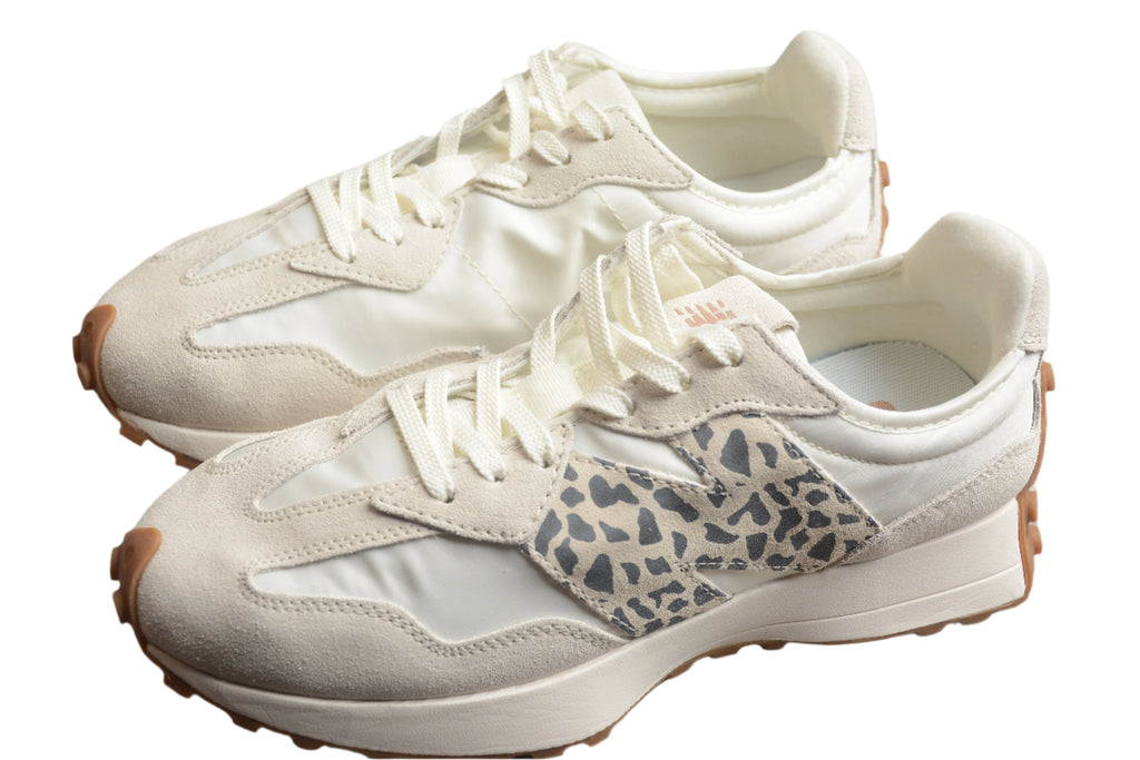 New Balance 327 White / Leopard