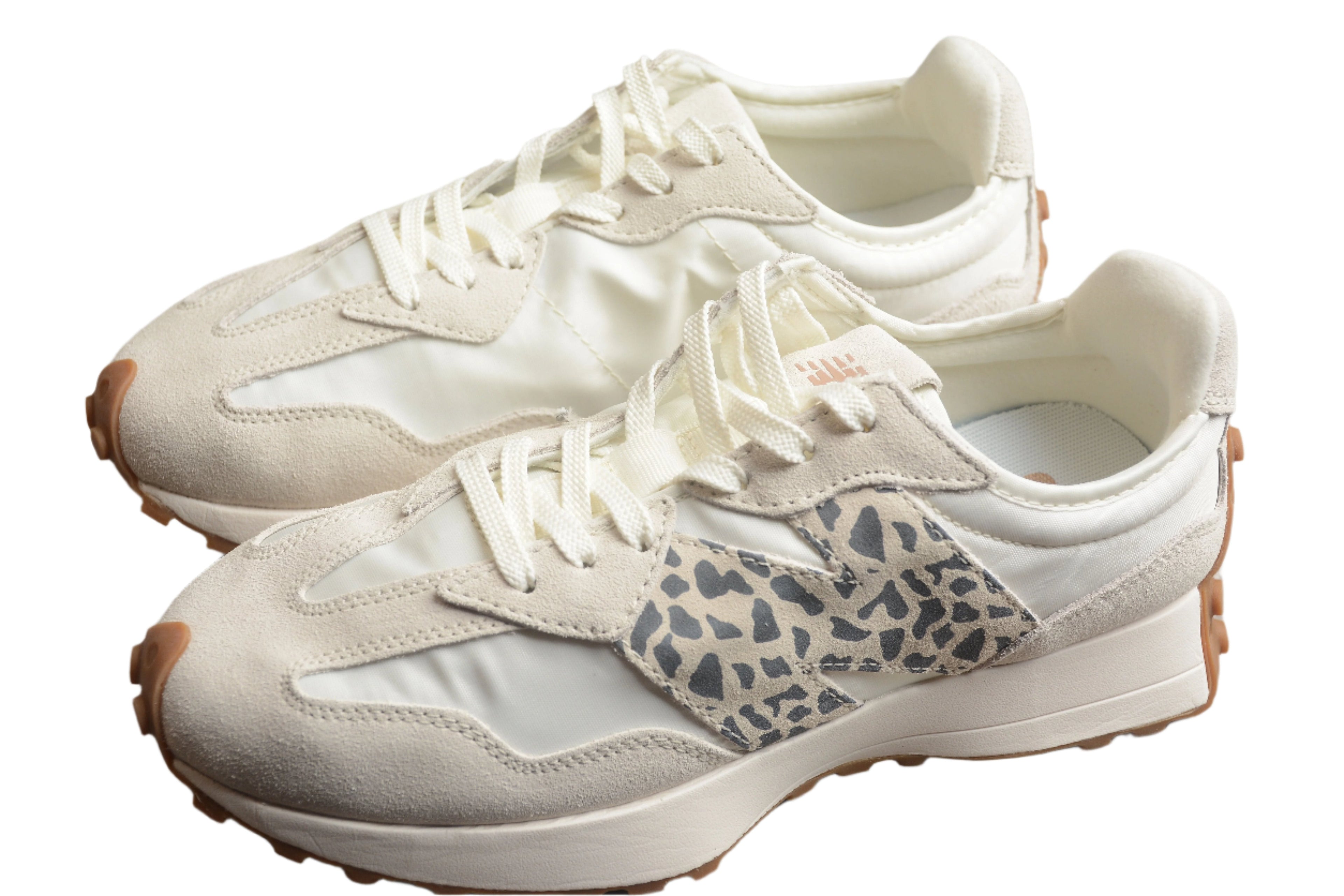 New Balance 327 White / Leopard