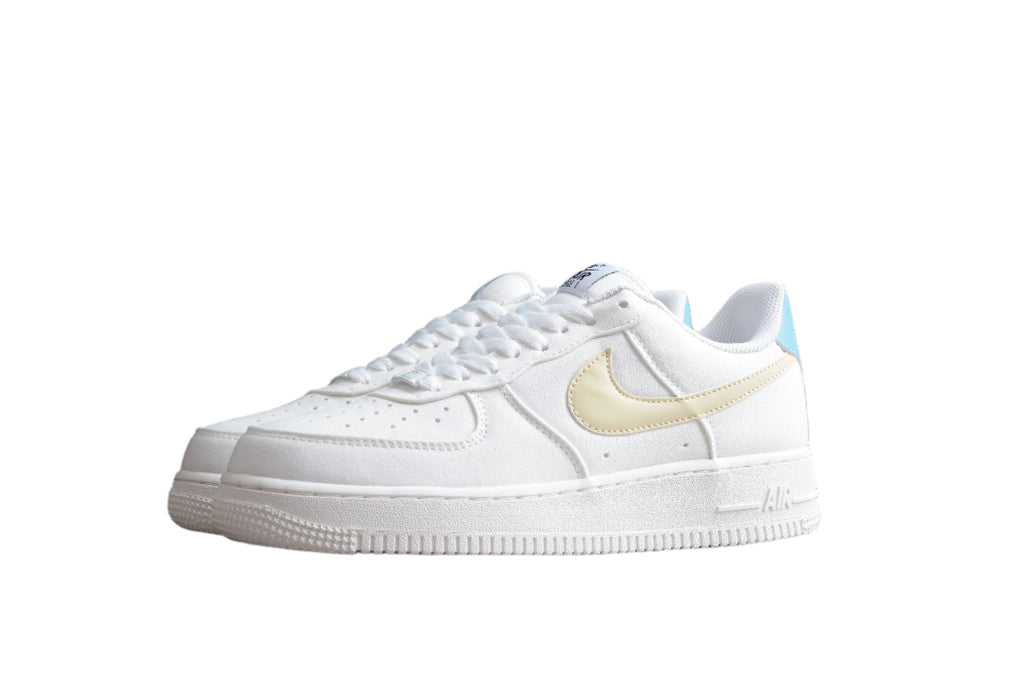 Nike Air Force One White / Light Yellow / Blue