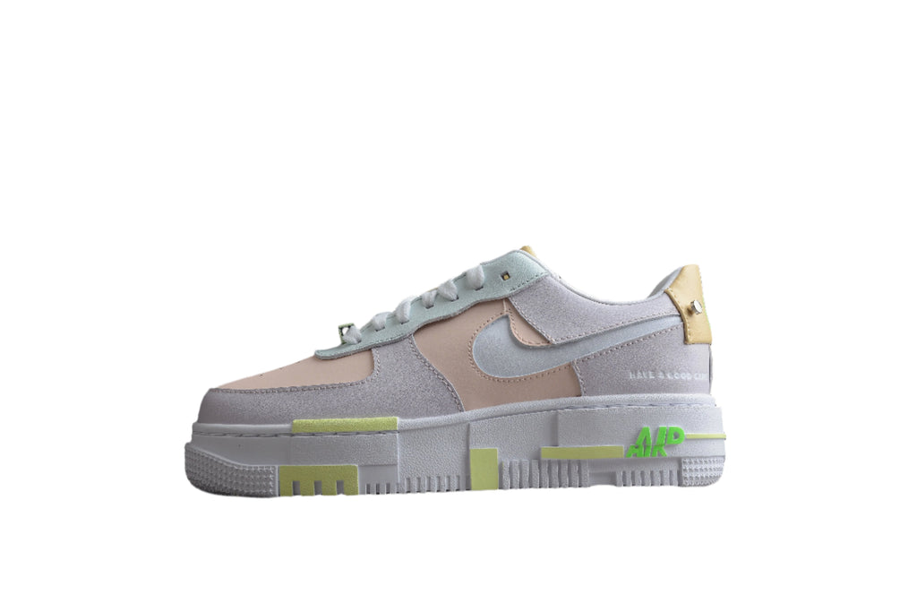 Nike Air Force One Grey / Tan / Sage / Yellow