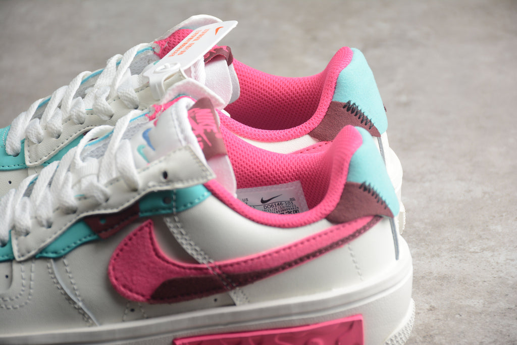 Nike Air Force One Bright Pink and Blue