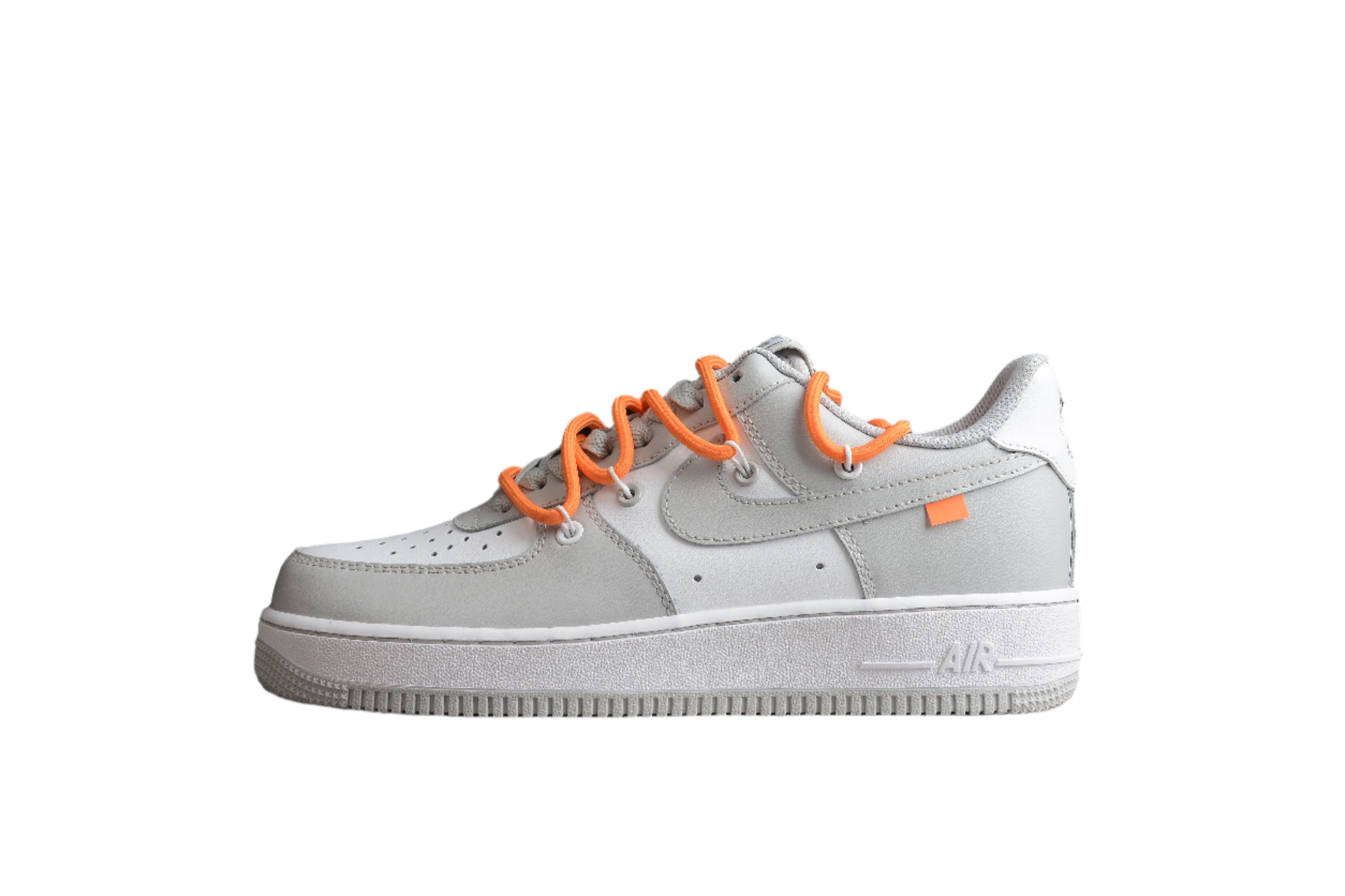 Nike Air Force One Light Grey / Orange