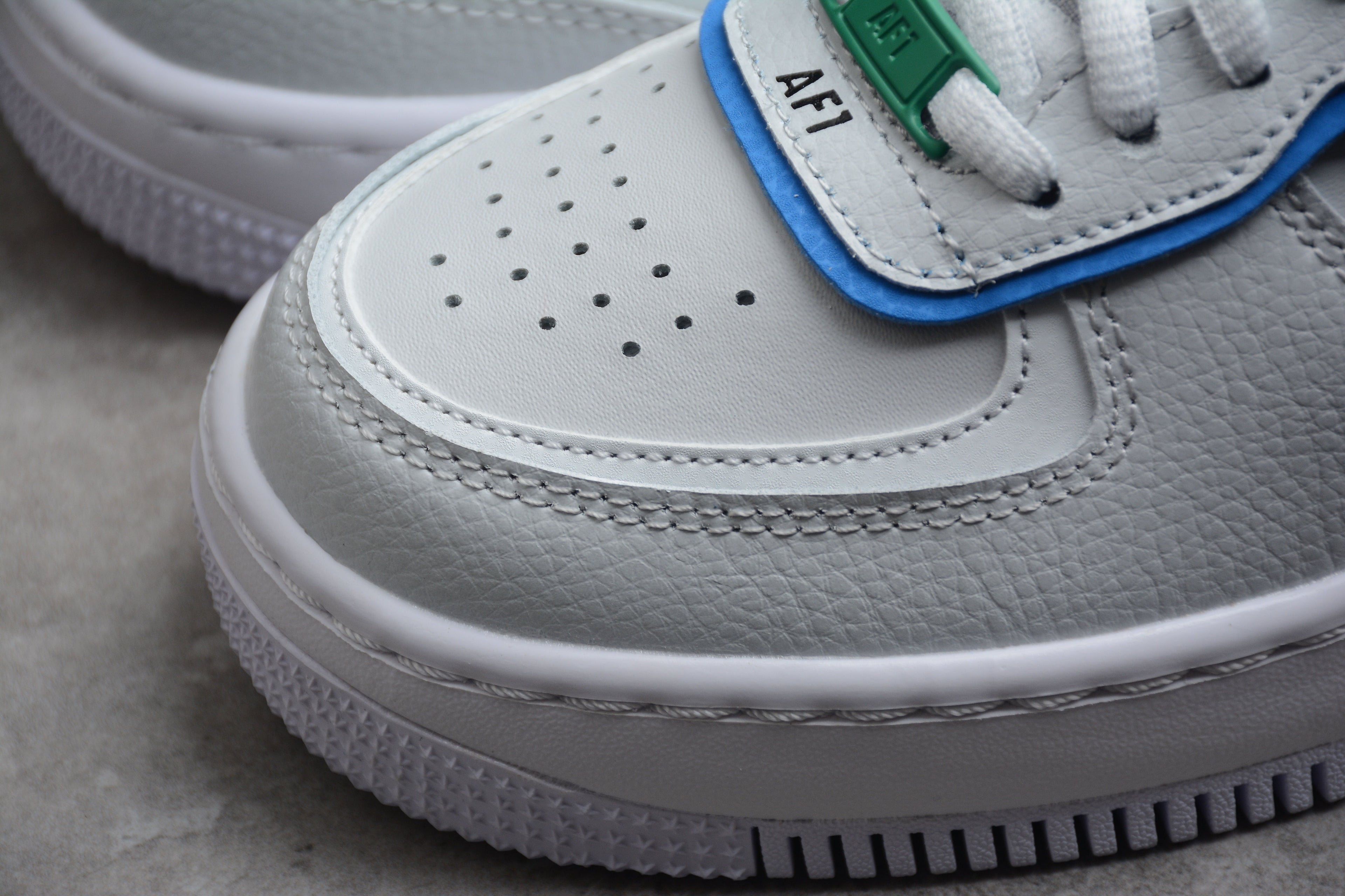 Nike Air Force One Shadow White / Blue / Green