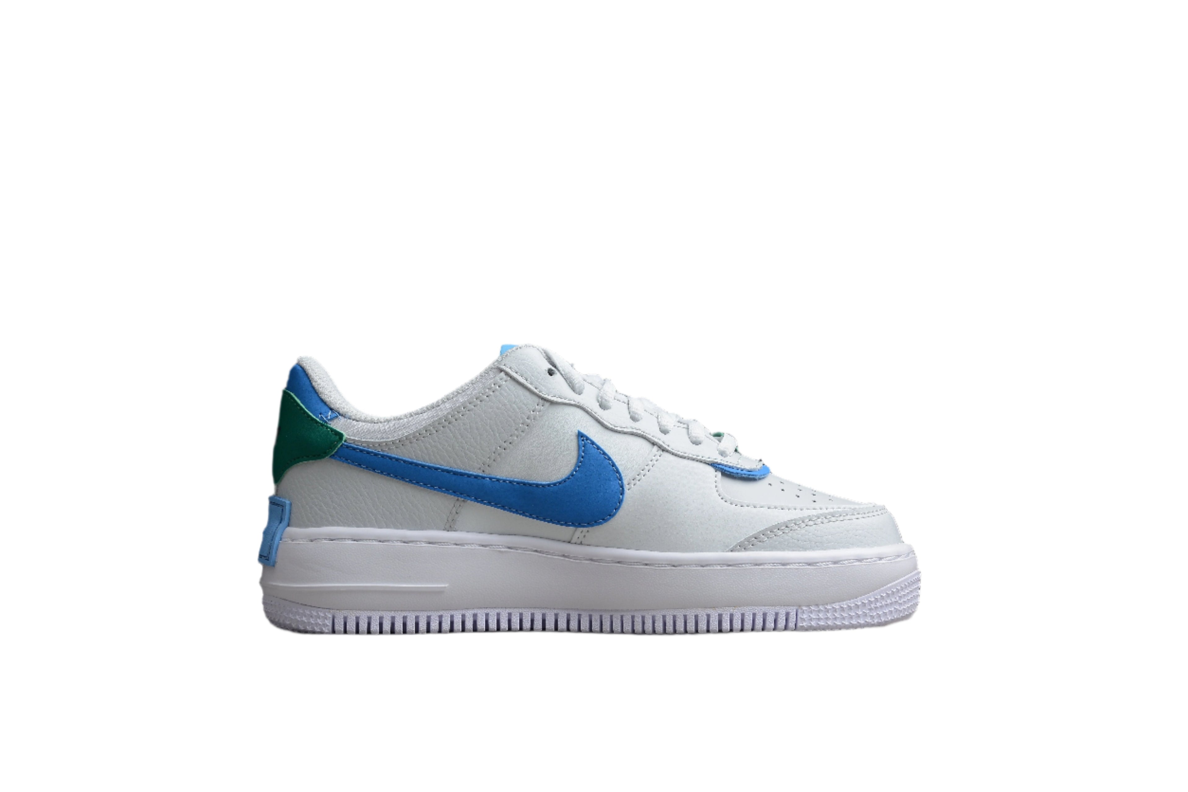 Nike Air Force One Shadow White / Blue / Green