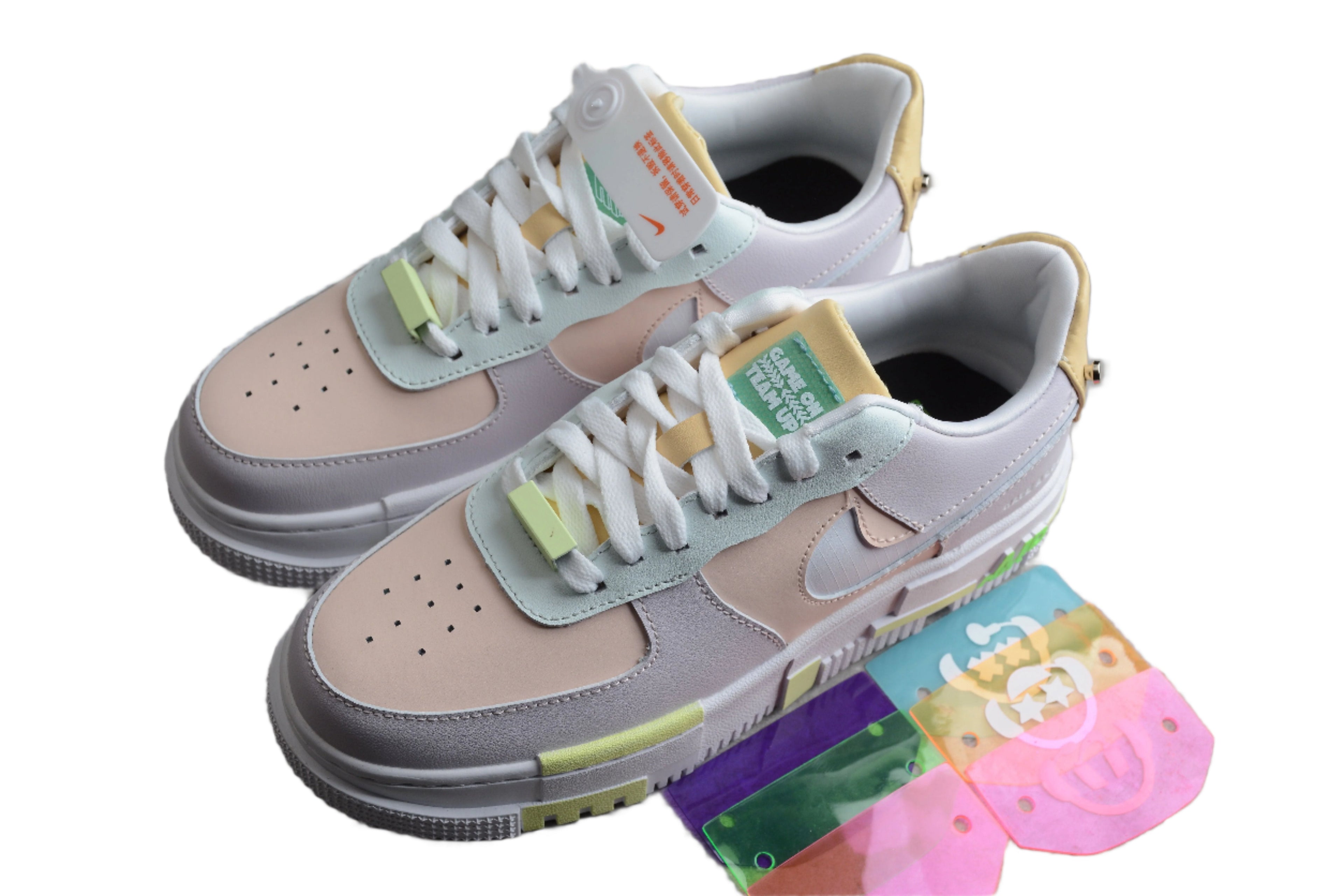 Nike Air Force One Grey / Tan / Sage / Yellow
