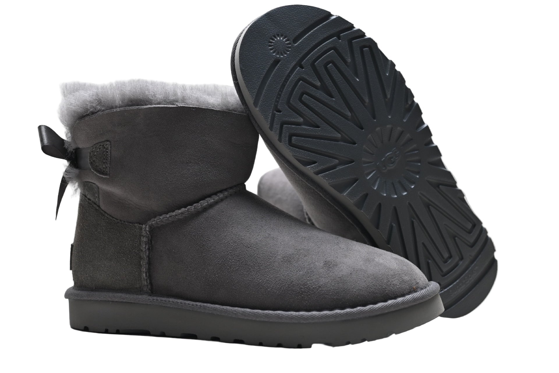 UGG Mini Bailey Bow II Grey Suede
